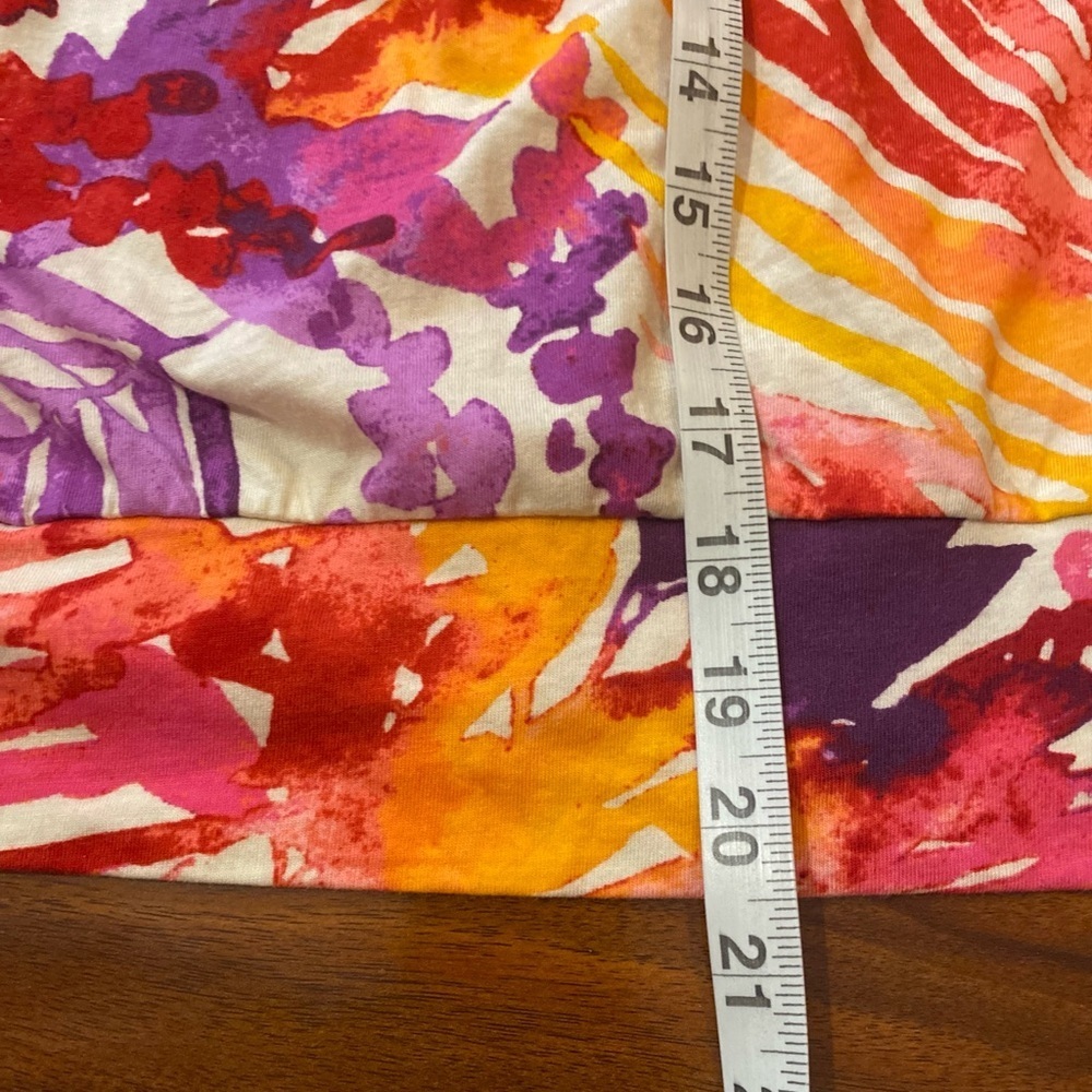 Lane Bryant Cotton Modal tropical Floral top removable straps Plus 18-20 - Picture 5 of 6